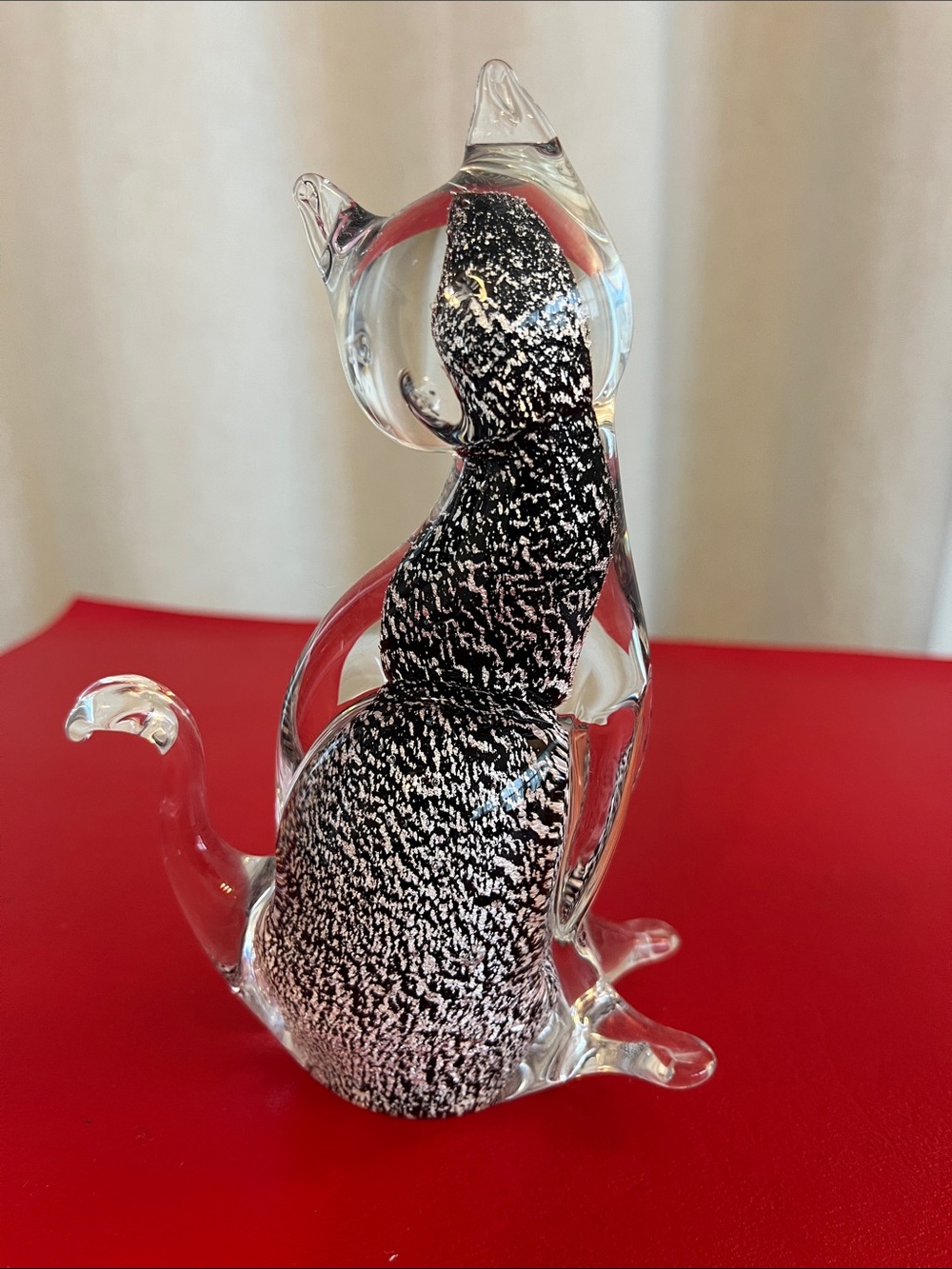 Glass Cat by Vincenzo Nason for Murano, 1960s 5.95”H 4.25”W - Picture 1 of 4